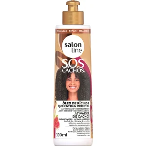 Ativador de Cachos SOS Cachos Rícino e Queratina - Salon Line 300ml