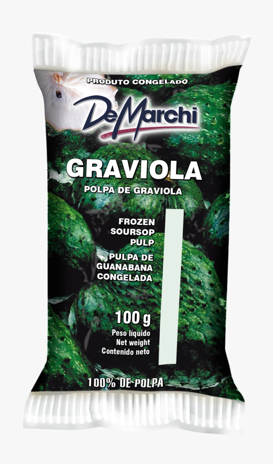 De Marchi polpa de graviola DEMARCHI Graviola Fruchtpüree – Polpa de Graviola, 100g – Bild 1